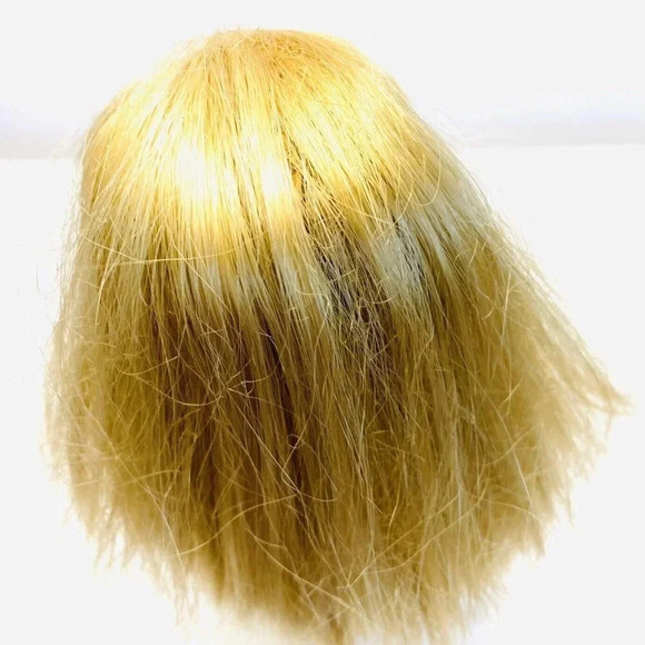 MATTEL BARBIE Doll White Gown 12"Tall Blonde Hair Purple Eyes Articulated Elbows - Picture 7 of 12